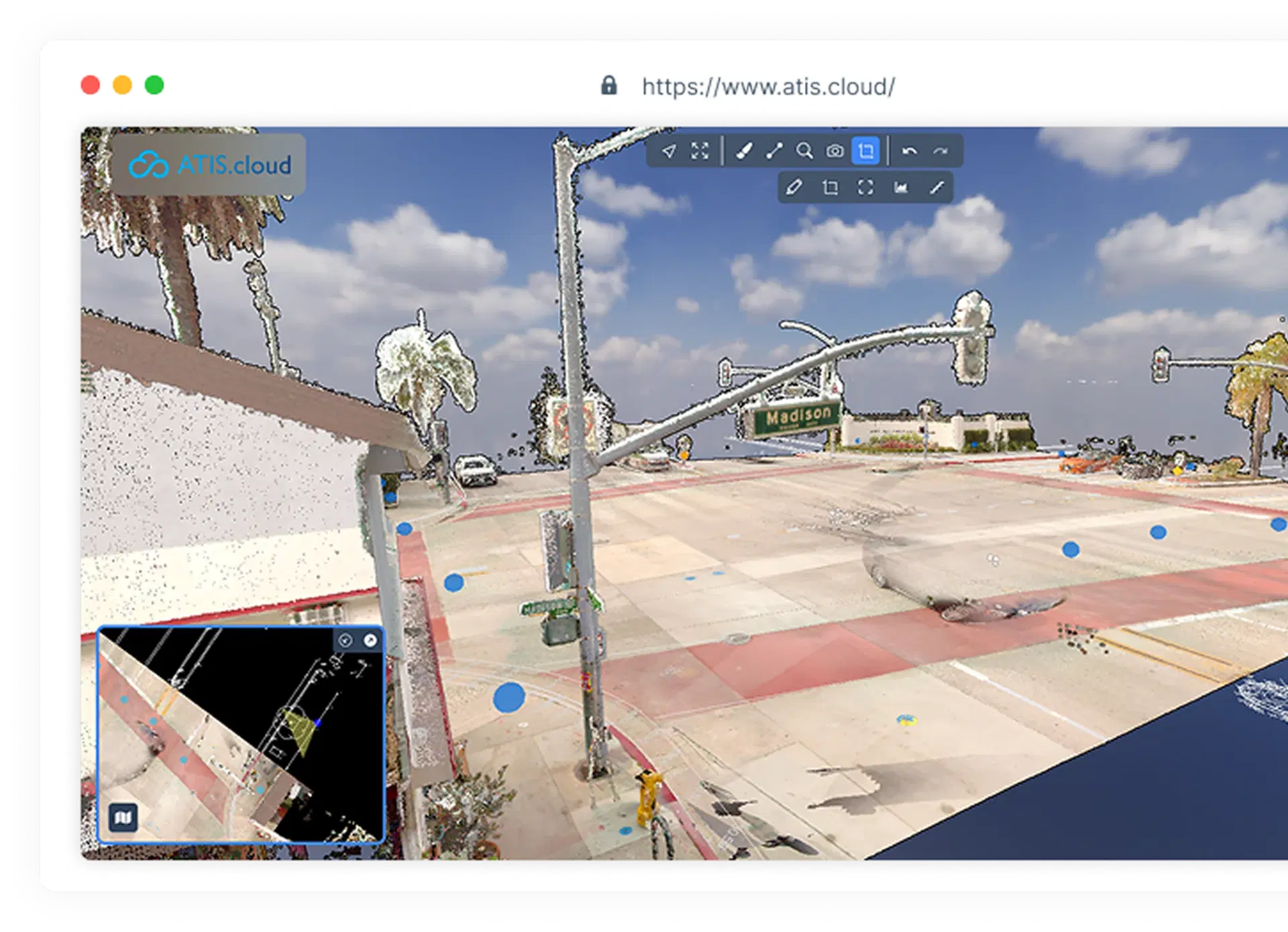 ATIS.cloud 3D app: point cloud visualization in the browser